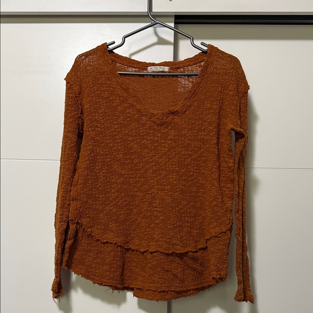 We The Free Burnt Orange Long Sleeve Top
